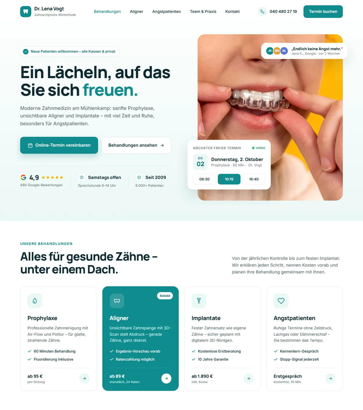 Webseite Dr. Lena Vogt